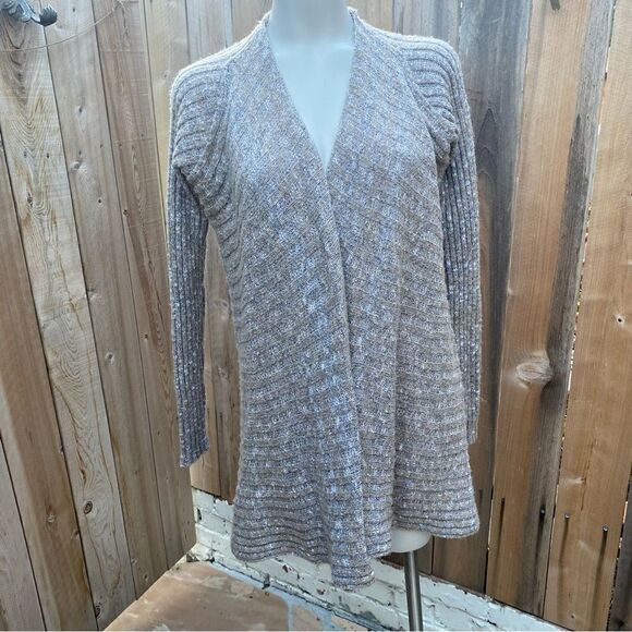 Free People Open Front Cardigan Ribbed Knit size small - Picture 6 of 8